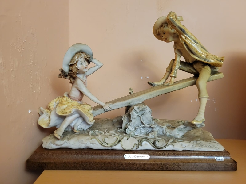 Vintage Sculpture Giuseppe Armani Figurine `Boy and Gril~